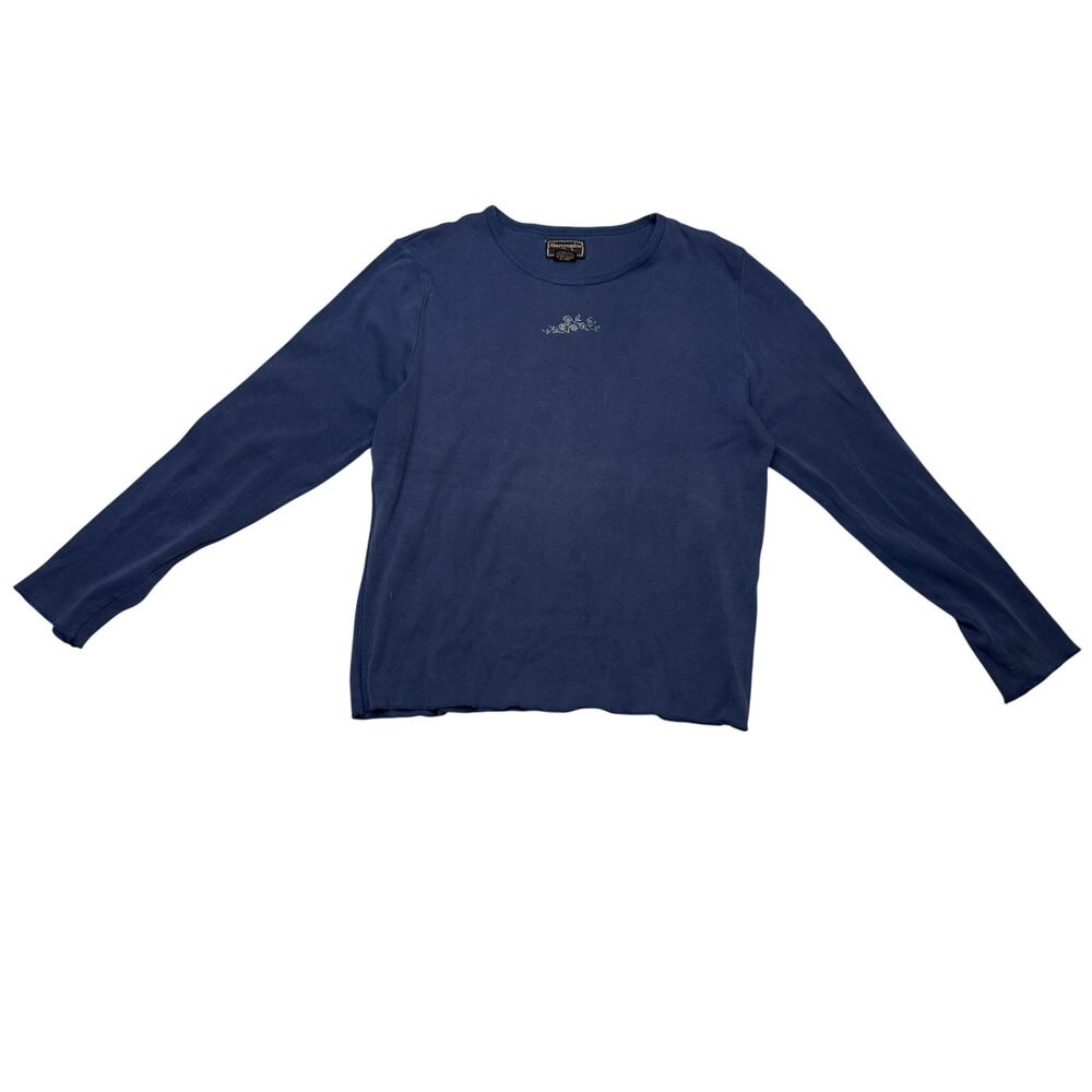 Vintage Y2K Abercrombie & Fitch Flower Crew Neck Long Sleeve Top Women's Large
